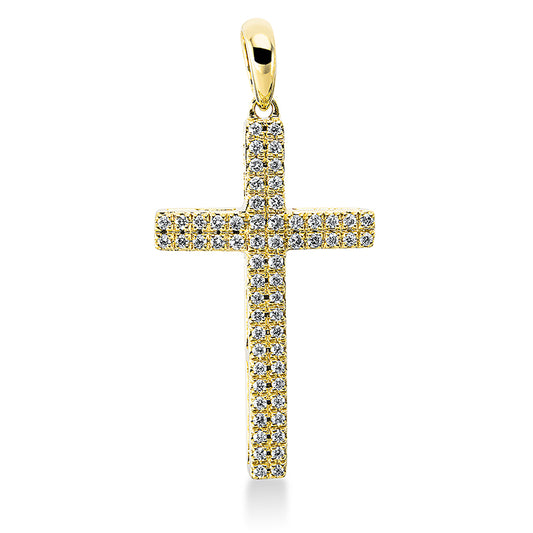 Pendant 18 kt GG cross, with eyelet