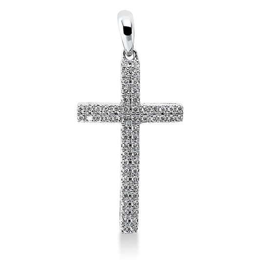 18 kt WG cross pendant with eyelet