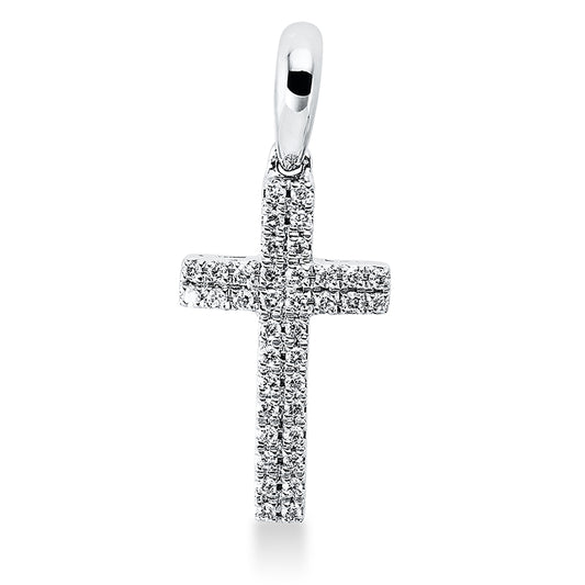 18 kt WG cross pendant with eyelet