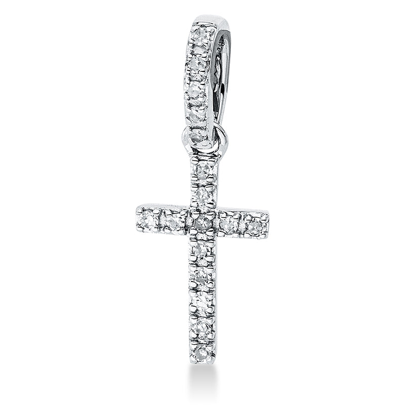 18 kt WG cross pendant with eyelet