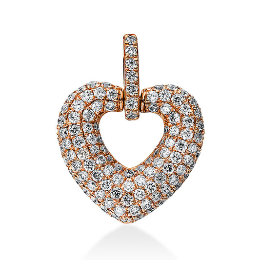 Pendant 18 kt rose gold heart