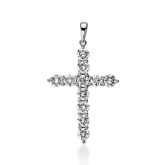 18 kt WG cross pendant with eyelet