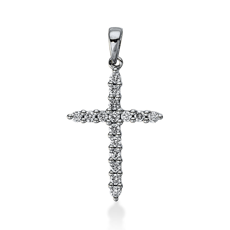 18 kt WG cross pendant with eyelet