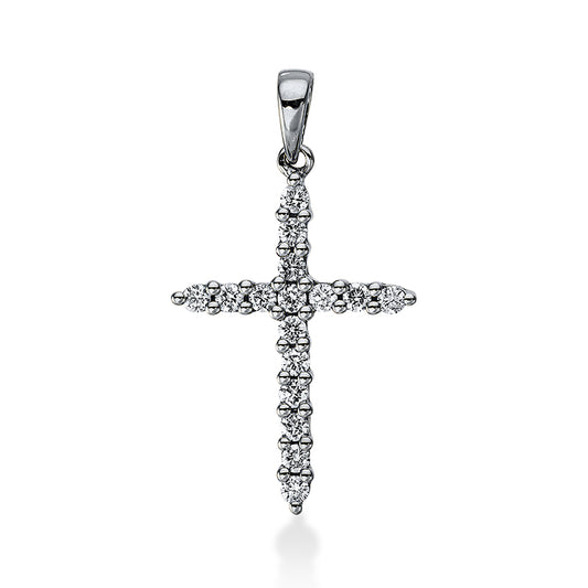 18 kt WG cross pendant with eyelet