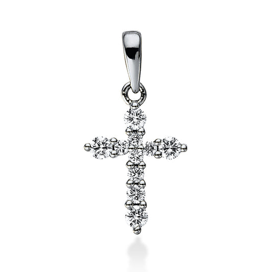 18 kt WG cross pendant with eyelet