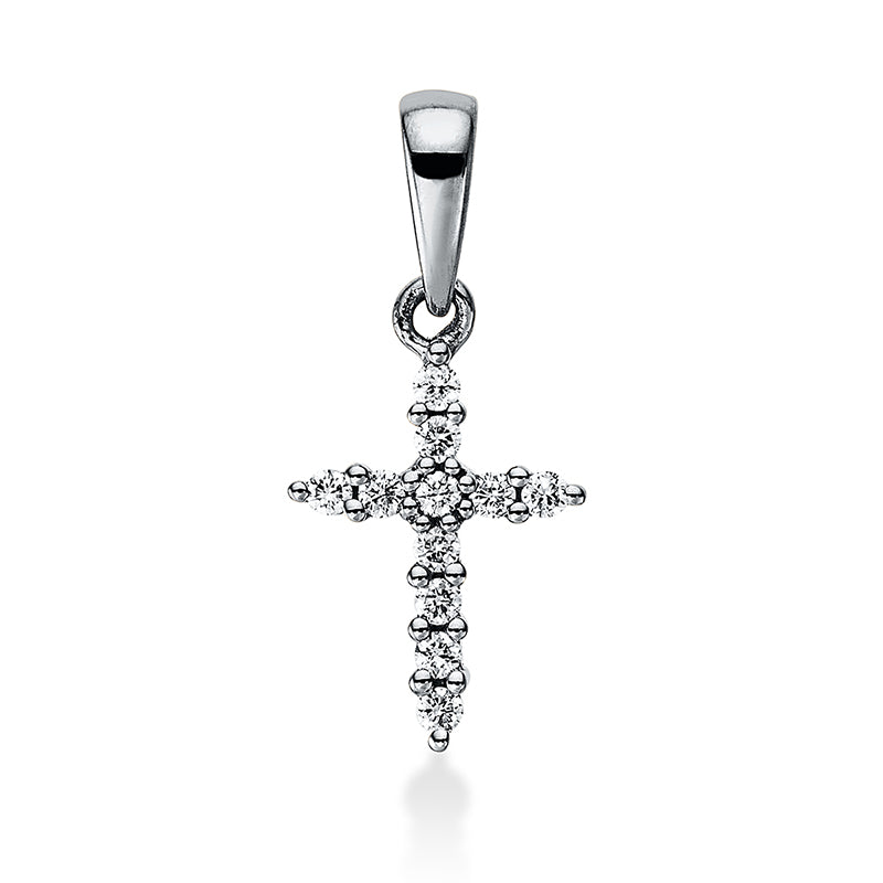 18 kt WG cross pendant with eyelet