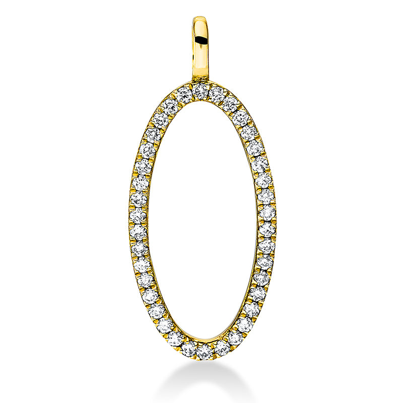 Pendant 18 kt GG circle, with eyelet