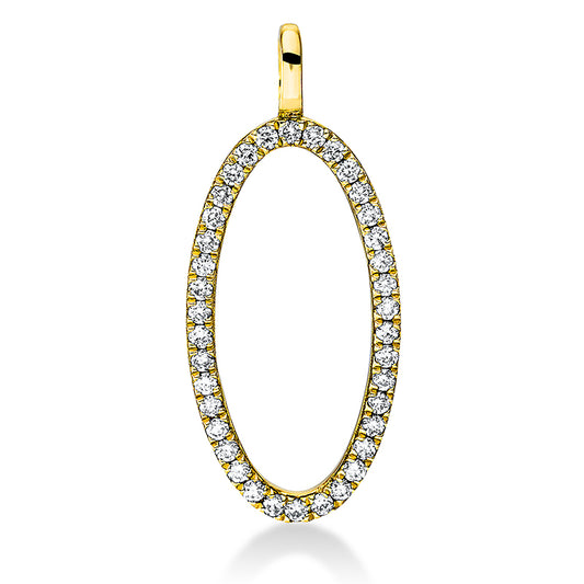 Pendant 18 kt GG circle, with eyelet