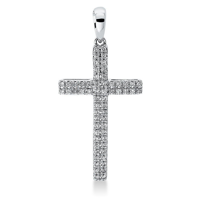 18 kt WG cross pendant