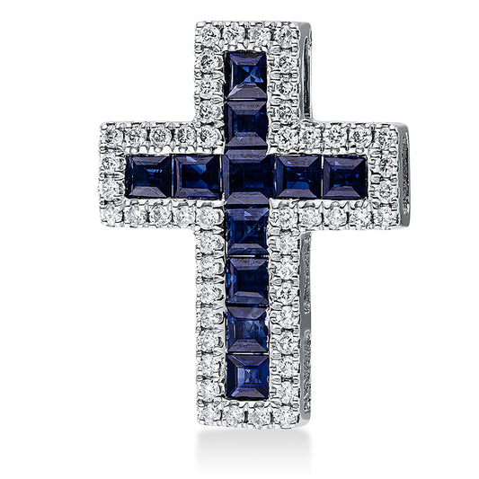 18 kt WG cross pendant