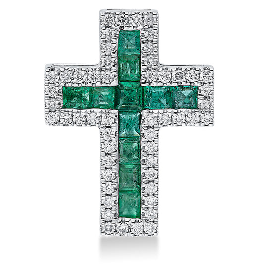 18 kt WG cross pendant