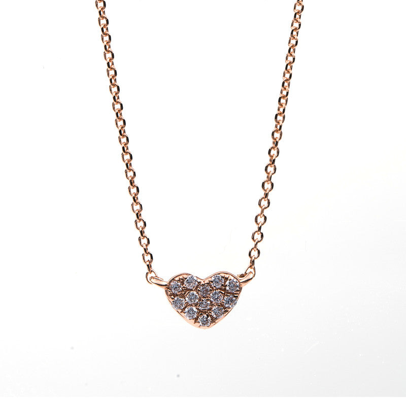 Necklace 18 kt rose gold heart