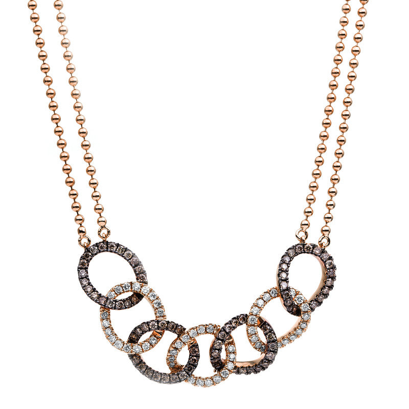 Necklace 18 kt RG, extendable to 48 cm