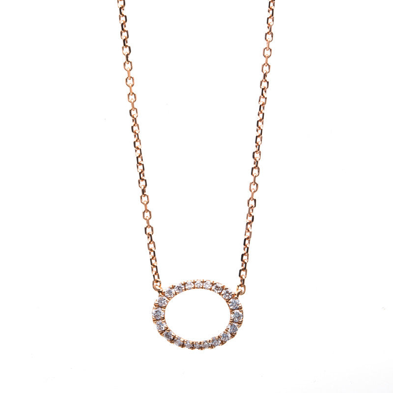 Necklace 14 kt RG oval