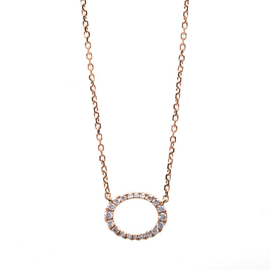 Collier 14 kt RG Oval