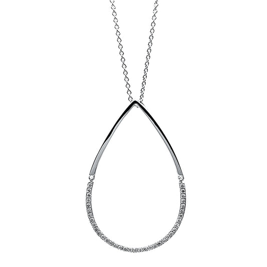 Collier 18 kt WG Tropfen