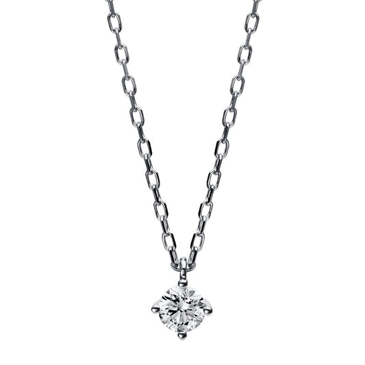 Necklace 4 prongs 14 kt white gold