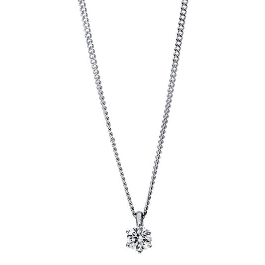 Collier 6er-Krappe 18 kt WG+P950, 8298269