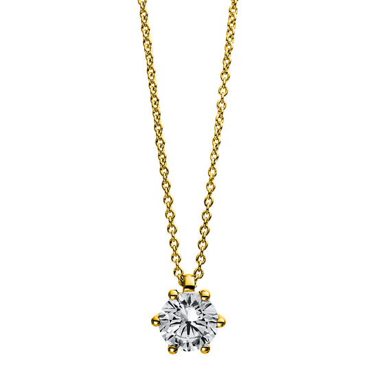 Necklace 6 prongs 18 kt gold, GIA1216756139