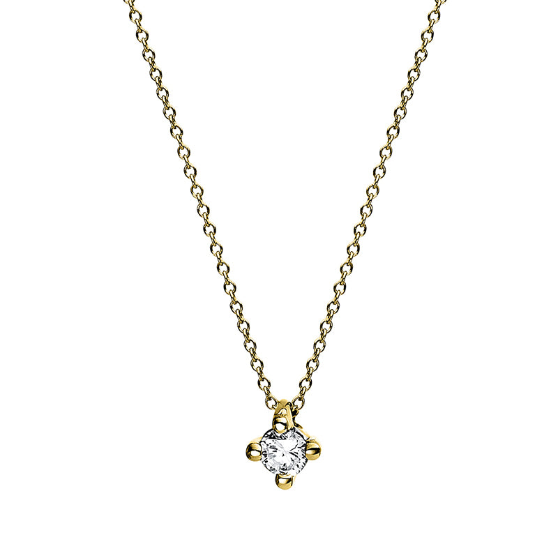 Necklace 4 prongs 14 kt gold