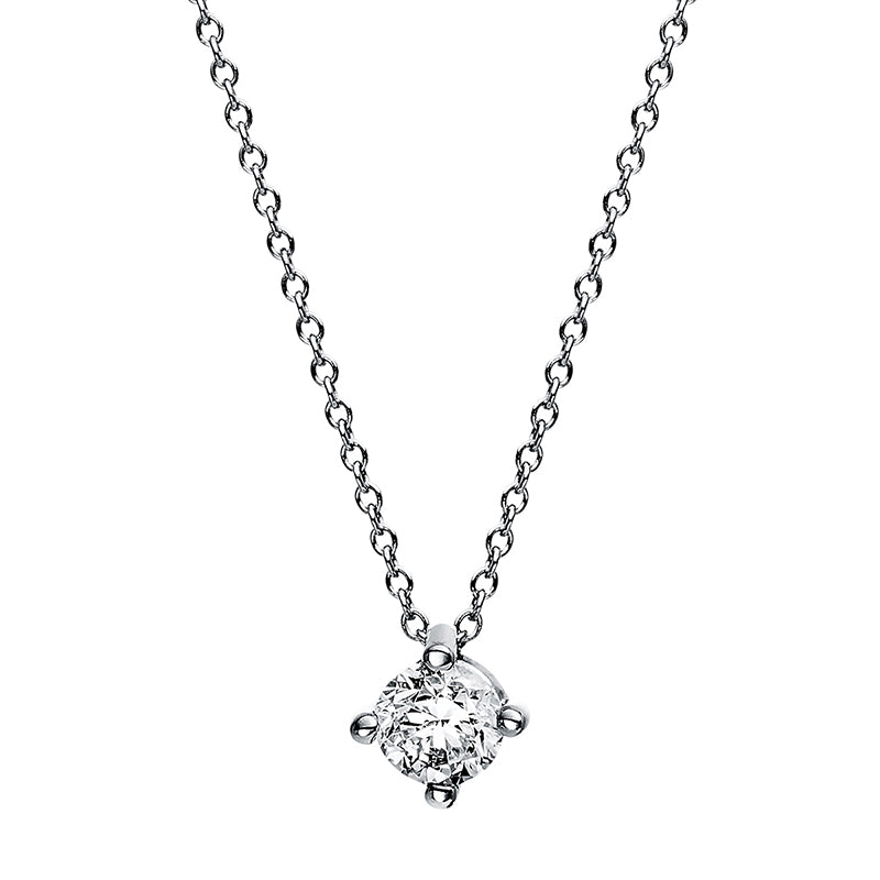 Necklace 4 prongs 14 kt WG, GIA5383368873