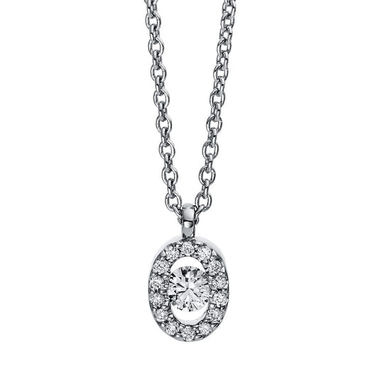 Necklace 18 kt white gold, with eyelet