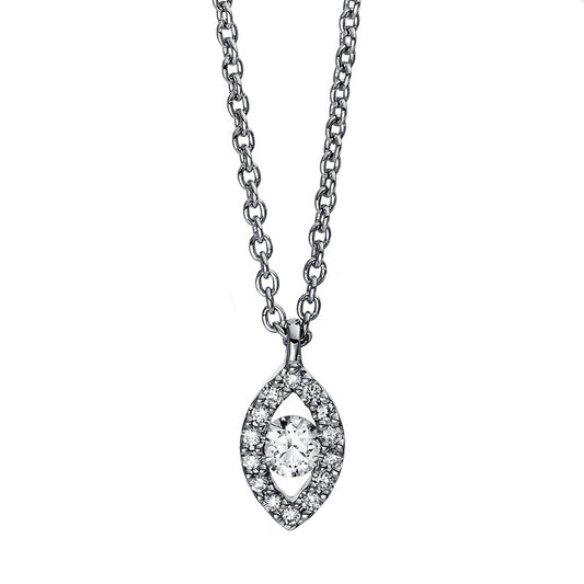 Necklace 18 kt white gold, with eyelet