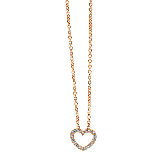 Collier 18 kt RG Herz