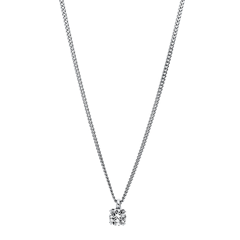 Collier 4er-Krappe 18 kt WG+P950, 2382323