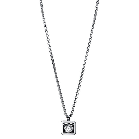 Necklace 4 prongs 18 kt white gold