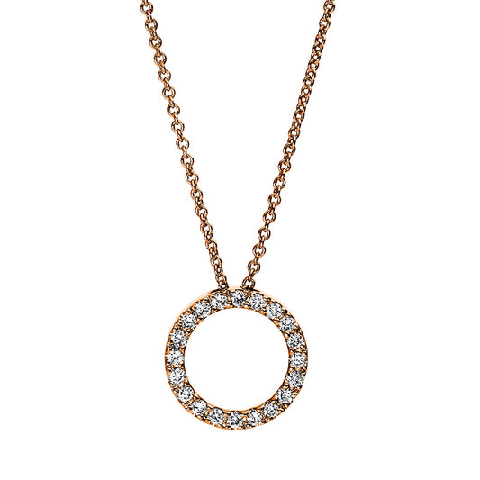 Necklace 18 kt RG circle