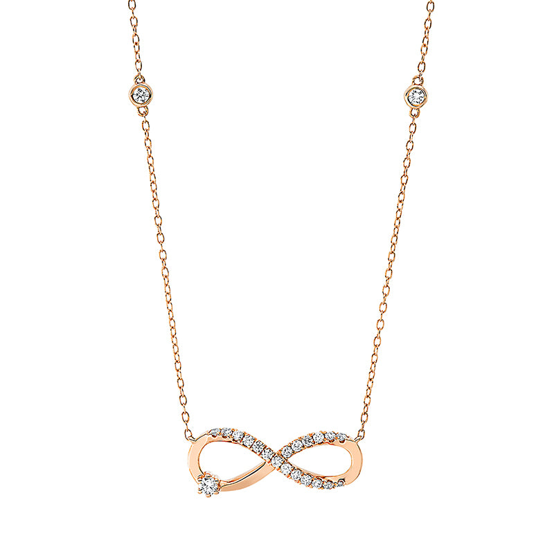 Collier 18 kt RG Infinity