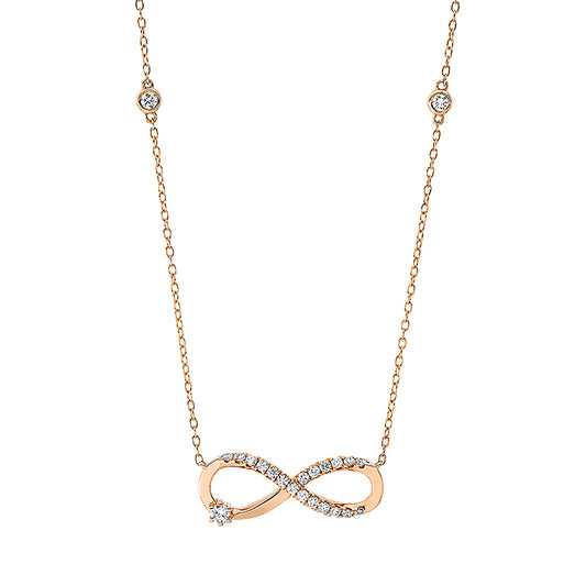 Necklace 18 kt RG Infinity