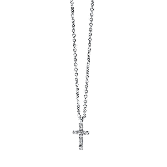 Necklace 18 kt WG cross