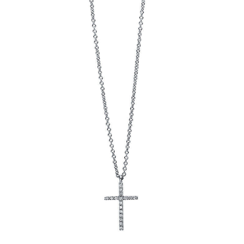 Necklace 18 kt WG cross