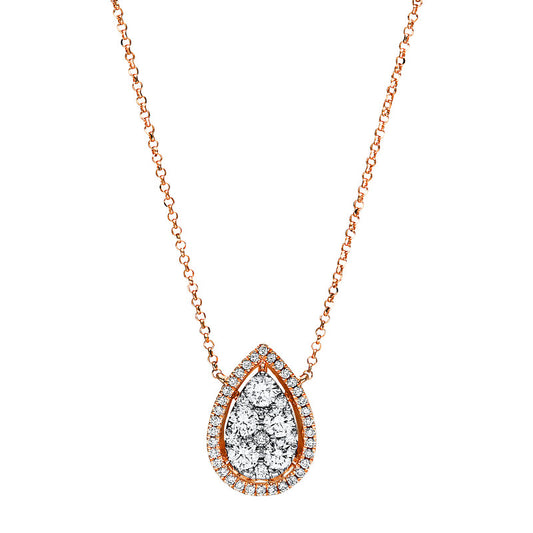 Collier 18 kt RG Tropfen