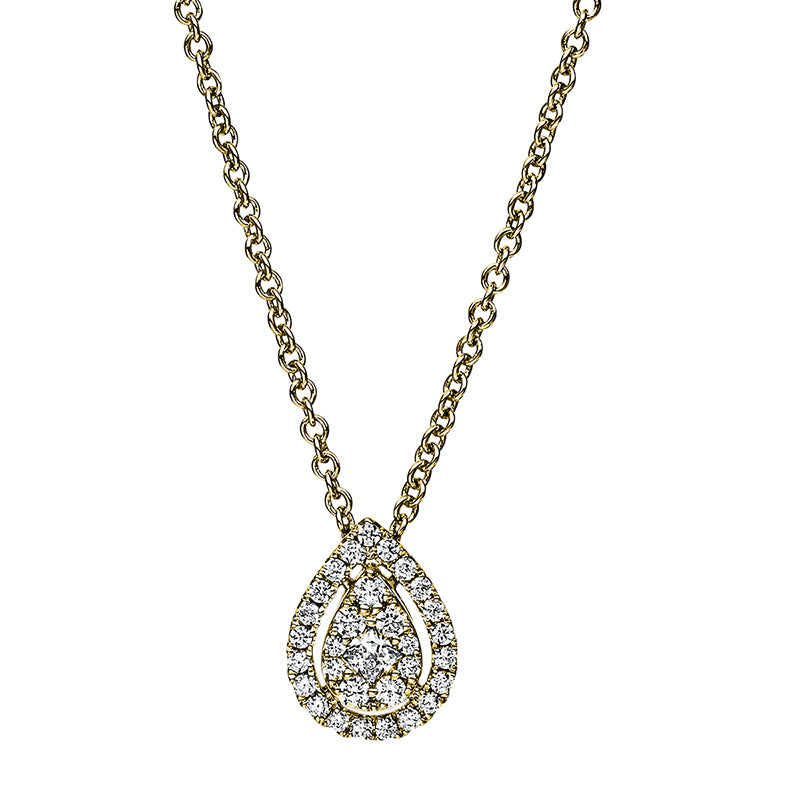 Necklace 14 kt gold drop