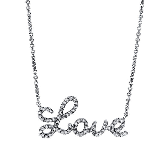 Collier 18 kt WG liebe