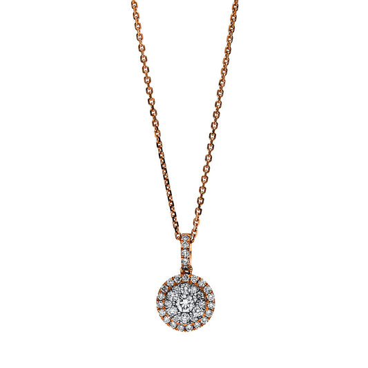 Collier 18 kt RG+WG