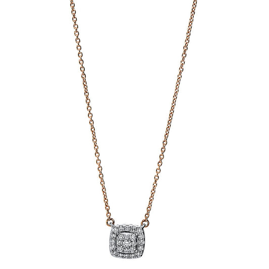 Collier 18 kt RG+WG