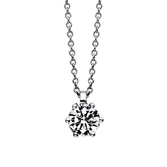 Necklace 6 prongs 14 kt WG, GIA6402454793