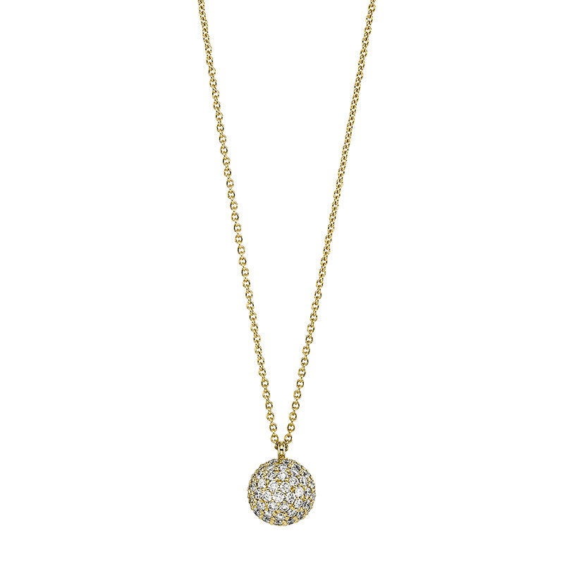 Necklace 18 kt GG ball, with eyelet