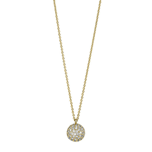 Necklace 18 kt GG ball, with eyelet