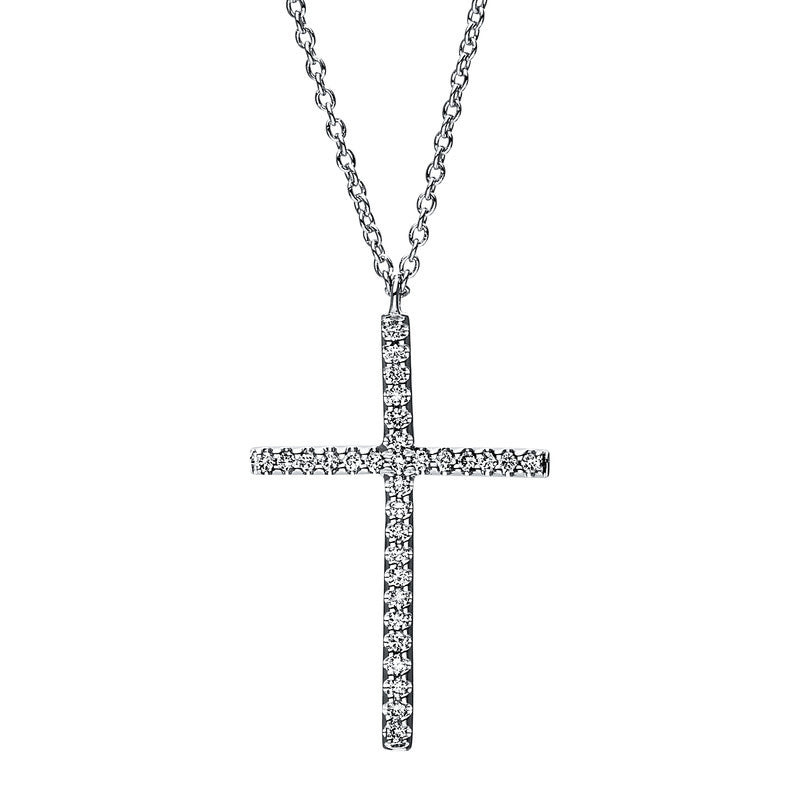 Necklace 18 kt WG cross