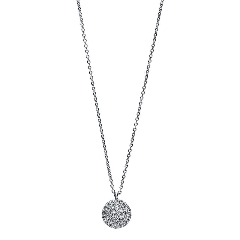 Necklace 18 kt WG ball with eyelet