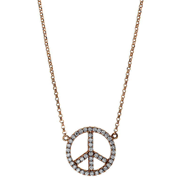 Collier 18 kt RG Peace