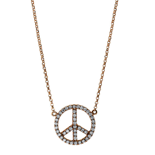 Necklace 18 kt RG Peace