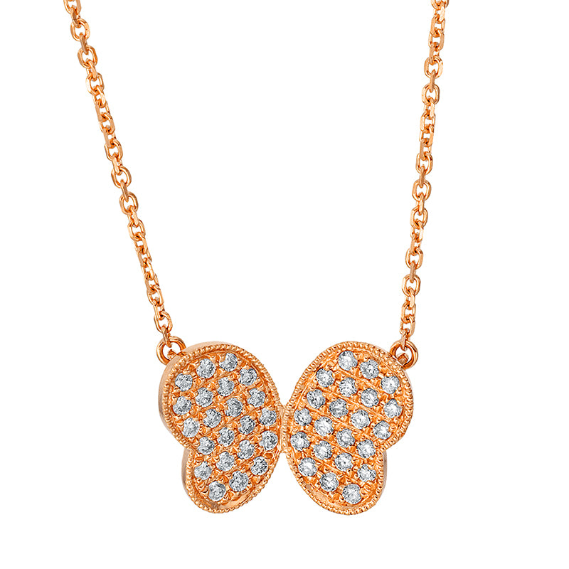 Collier 18 kt RG Schmetterling