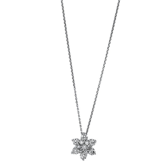 Collier 18 kt WG Schneeflocke