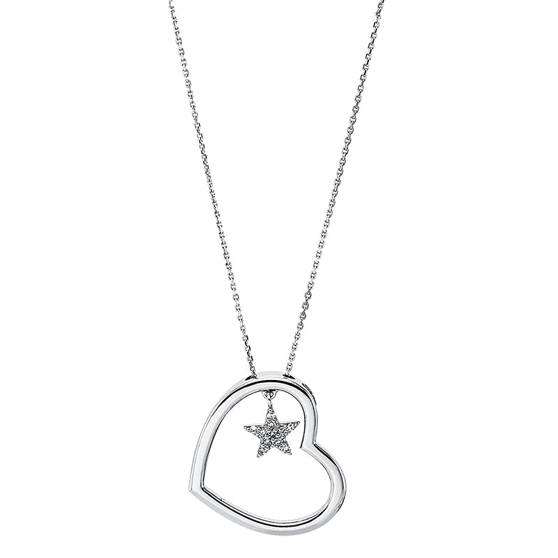 Necklace 14 kt WG heart